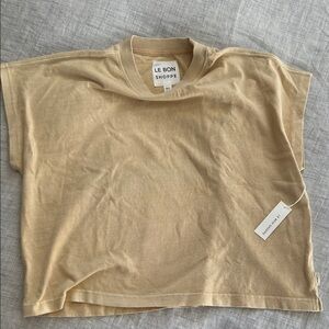 Le Bon Shoppe Yellow/Beige Muscle T-Shirt